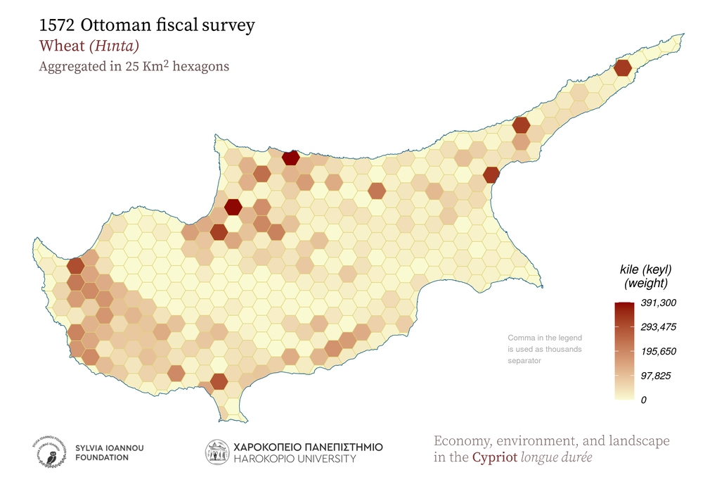 1572, Wheat, Aggregated in 25 sq.km hexagons