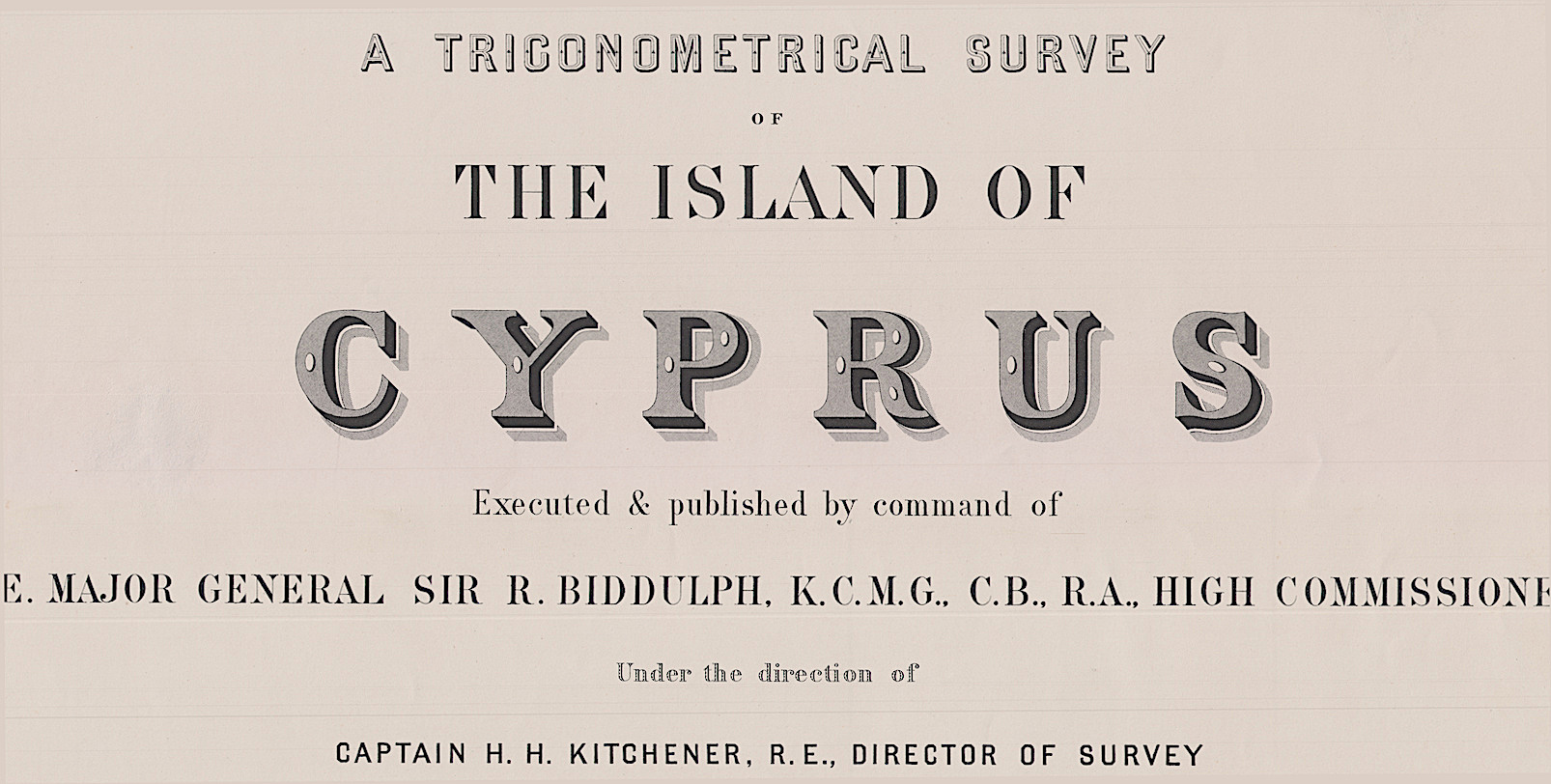 Kitchener's map of Cyprus 1885 index sheet